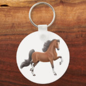 Bay Saddlebred Horse Sleutelhanger (Voorkant)
