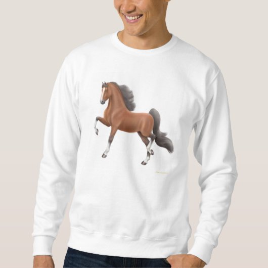 Bay Saddlebred Horse Sweatshirt (Voorkant)