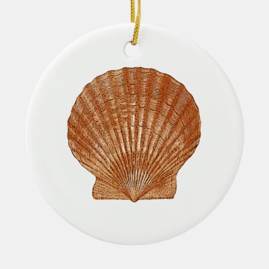 Bay Scallop Shell Keramisch Ornament (Voorkant)