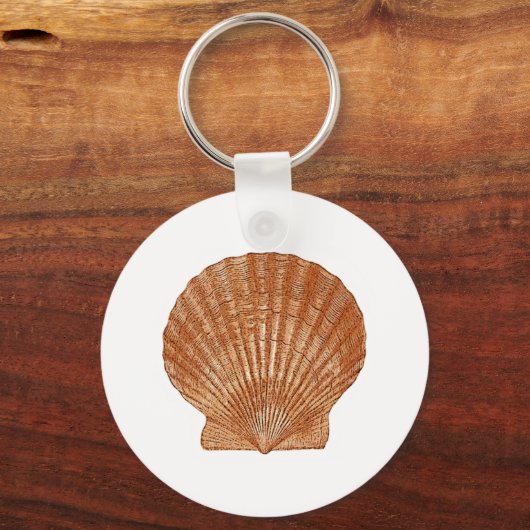Bay Scallop Shell Sleutelhanger (Voorkant)