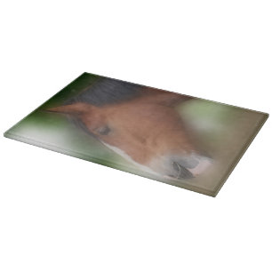 Bay Shire Draft Horse Face Animal Snijplank