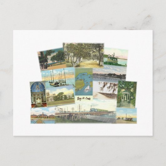 Bay St. Louis Collage Briefkaart (Voorkant)