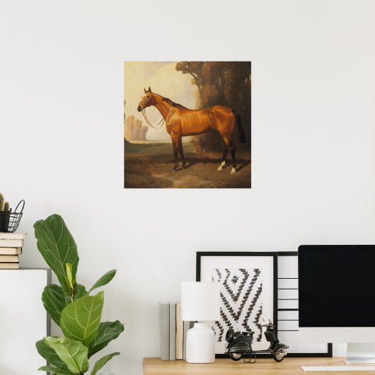 Bay Thoroughbred Painting van James Palmer Poster (Thuiskantoor)