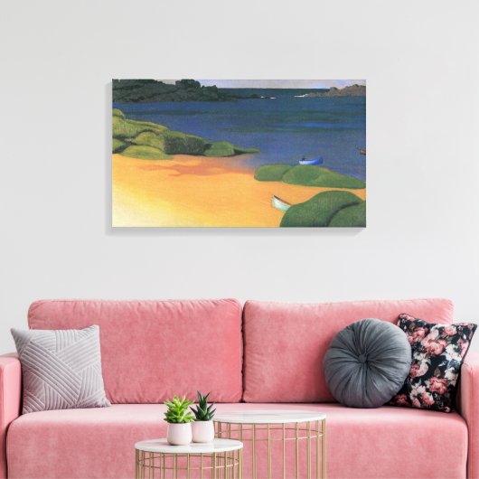 Bay Tregastel van Felix Vallotton, Fine Art Canvas Afdruk (Insitu (Woonkamer))