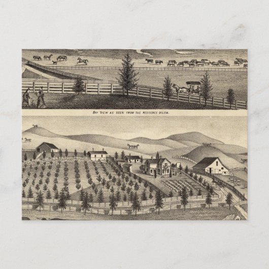 Bay Uitzicht en residentie van JR Roos Briefkaart (Voorkant)