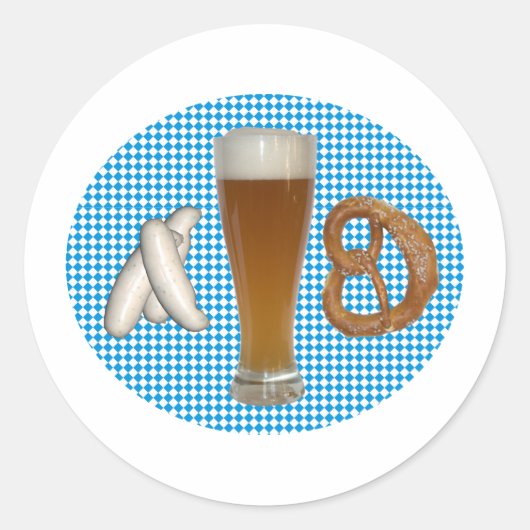 bayerische Brotzeit Ronde Sticker (Voorkant)