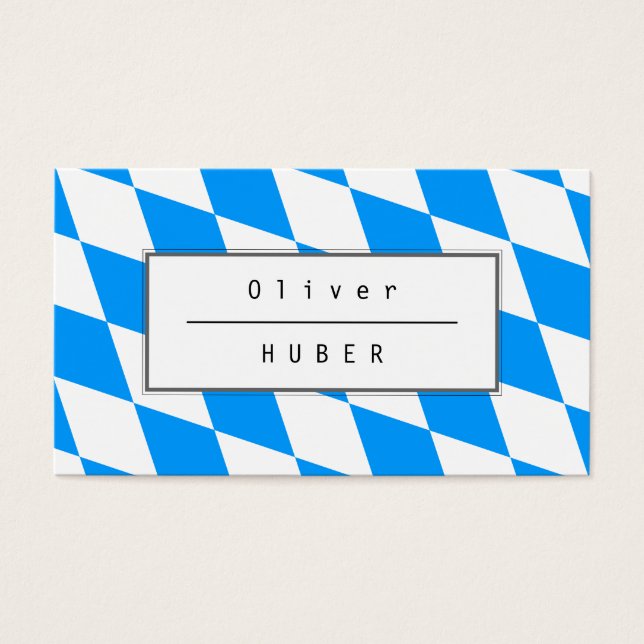 Bayerisches Blau Visitekaartjes (Voorkant)