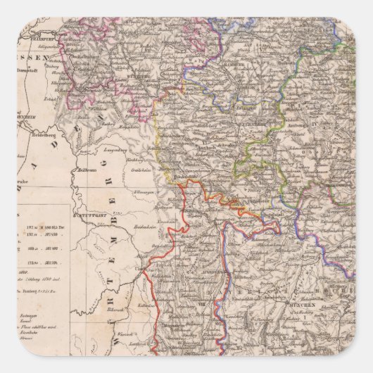 Bayern, Duitsland Vierkante Sticker (Voorkant)