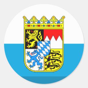Bayern Flag Gem Ronde Sticker