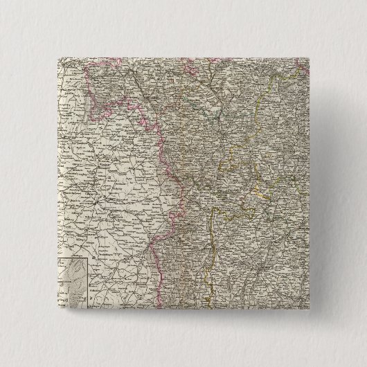 Bayern Vierkante Button 5,1 Cm (Voorkant)