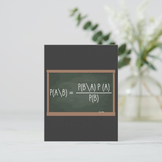 Bayes Theorem Probability Theory Data Science Briefkaart (Staand voorkant)
