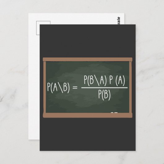 Bayes Theorem Probability Theory Data Science Briefkaart (Voorkant / Achterkant)