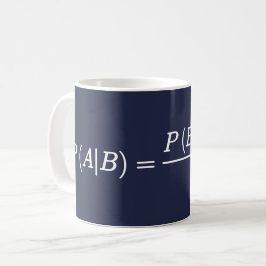 Bayes Theorem Science wiskundige vergelijking Mok (Voorkant links)