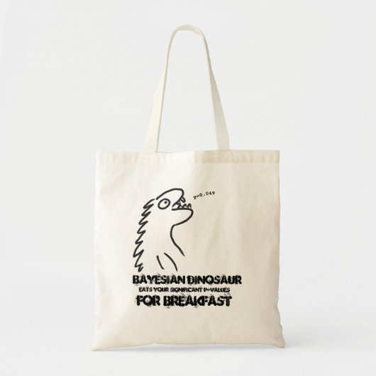 Bayesiaanse canvas tas cadeau voor statistici (Voorkant)