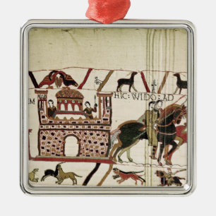 Bayeux Tapestry Earl Harold tot Duke of Normandy Metalen Ornament