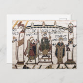 Bayeux Tapestry - King Harold Coronation Briefkaart (Voorkant / Achterkant)