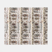 Bayeux Tapestry - King Harold Coronation Fleece Deken (Voorkant (Horizontaal))