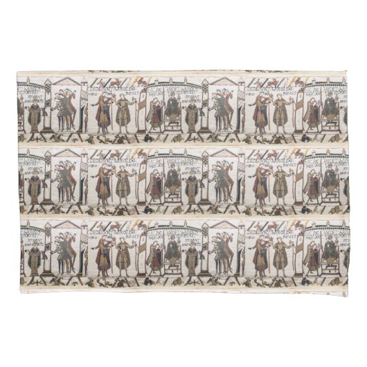 Bayeux Tapestry - King Harold Coronation Kussensloop (Voorkant)