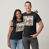 Bayeux Tapestry. Koning Harold is vermoord. Pijl i T-shirt (Unisex)