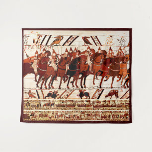 BAYEUX TAPESTRY NORMAN ARMY, KNIGHTS HORSEBACK WANDKLEED