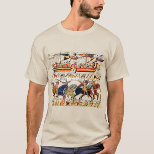 BAYEUX TAPESTRY NORMAN KNIGHTS, VIKING SHIPS, ARCH T-SHIRT