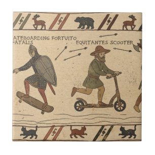 Bayeux Tapijt Parodie Tegeltje