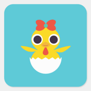 Bayla de Chick Vierkante Sticker