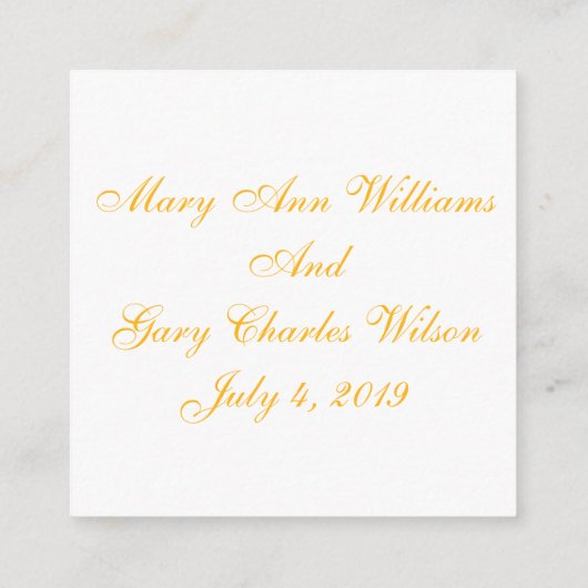 Baylor Goud en Witte Response RSVP Kaarten (Achterkant)