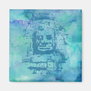 Bayon Face Blue Magneet
