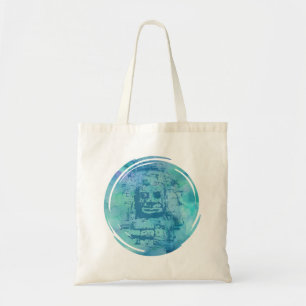 Bayon Face Blue Tote Bag