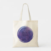 Bayon Face Paars Tote Bag (Achterkant)
