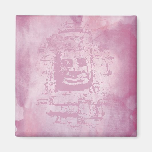 Bayon Face Pink Magneet (Voorkant)