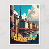 Bayonne France Reizen  illustratie Briefkaart (Voorkant)