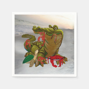 Bayou-alligator Cajun-servetten van mijn kunst Servet