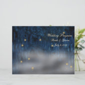 Bayou Bliss Folded Wedding Programme (Staand voorkant)