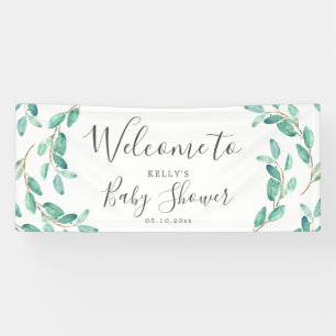 Bayou Botanicals Baby shower Welkomstwoord Spandoek