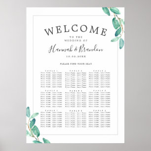 Bayou Botanicals Wedding 9 Tabel Zitschaart Poster