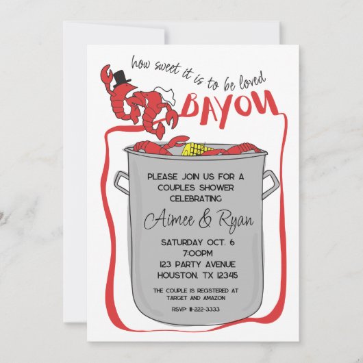 Bayou Kreeft Kook Uitnodiging (Voorkant)
