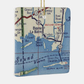 Bayou La Batre Map Keramisch Ornament (Rechts)