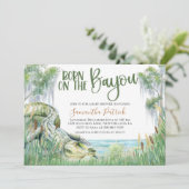 Bayou Swamp Baby shower Invitation Kaart (Staand voorkant)