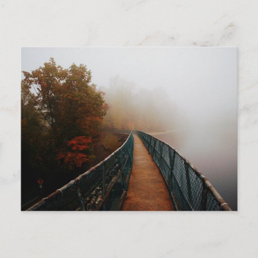 Bays Mountain Dam in de mist Briefkaart (Voorkant)