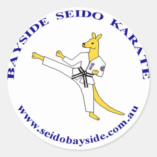 Bayside Kangaroo in Seido Gi Sticker (Voorkant)