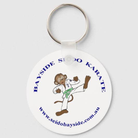 Bayside Monkey in Seido Gi Keyring Sleutelhanger (Voorkant)
