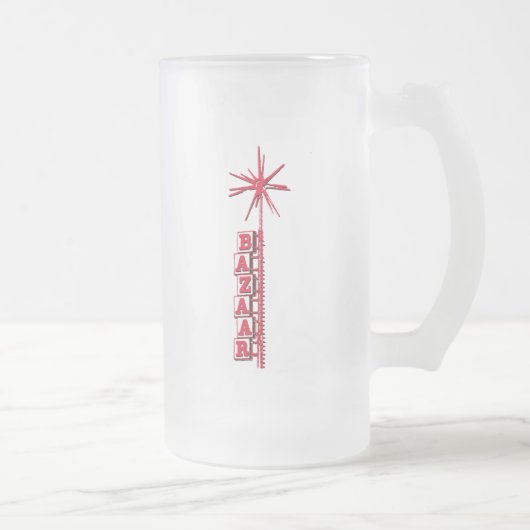 Bazaar Retro Font en Sputnik Bevroren Mok (Rechts)