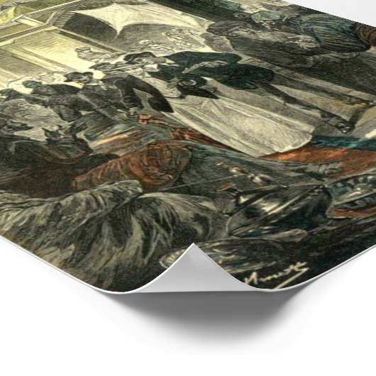 Bazaar, Samarkand, Jules Verne, Claudius Bombarnac Poster (Hoek)