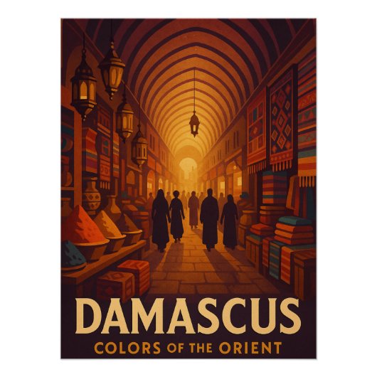 Bazaar & specerijen - Kleuren van Damascus Perfect Poster (Voorkant)