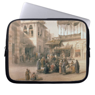 Bazaar van de Coppersmiths, Cairo, uit "Egypte en Laptop Sleeve