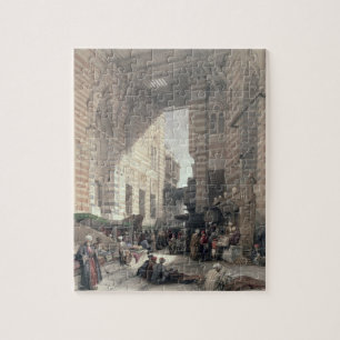 Bazaar van de zijderupsentelers in Caïro uit "Egyp Legpuzzel