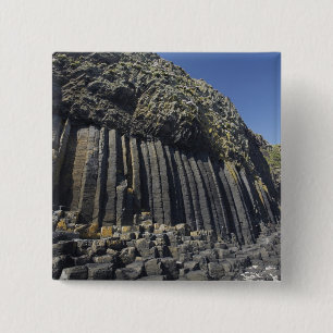 Bazaltkolommen bij Fingal's Cave, Staffa, voor de Vierkante Button 5,1 Cm