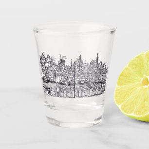 Bazel in het noordwesten van Zwitserland Shot Glas